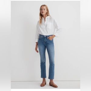 Madewell Tall Kick Out Crop Jeans in Mather Wash 28 Tall